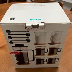 New Vintage Bodum 12 Piece Bistro Coffee Set K1590